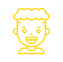 Kids and Teens Orthodontics Yellow Icon